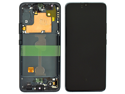 Samsung Galaxy A90 - Service Pack LCD + Touchscreen + Altoparlante + Tasti Laterali + Vibrazione Nero GH82 - 21092A