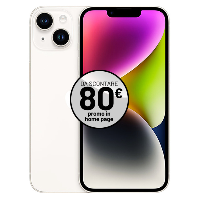 Apple iPhone 14 (256 GB) Galassia - Grado estetico: Buono - Batteria Oltre 85%