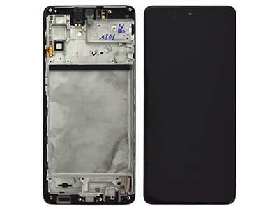 Samsung Galaxy M51 Service Pack LCD + Touchscreen + Frame + Altoparlante Black GH82 - 24166A