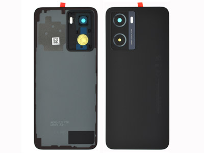 Oppo A57 S Cover Batteria + Vetrino Camera + Adesivi Black