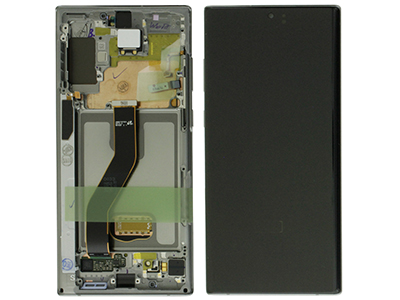 Samsung GALAXY NOTE 10+ Lcd + Touchscreen + Frame + Altoparlante + Vibrazione + Tasti Laterali Aura Glow