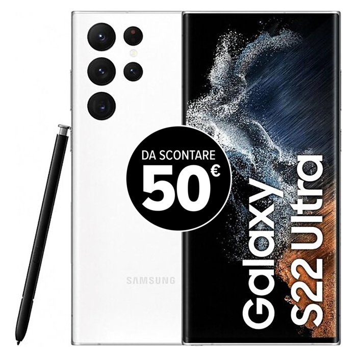 Samsung Galaxy S22 Ultra 5G (256 GB) Bianco - Grado Estetico: Eccellente - Batteria Standard
