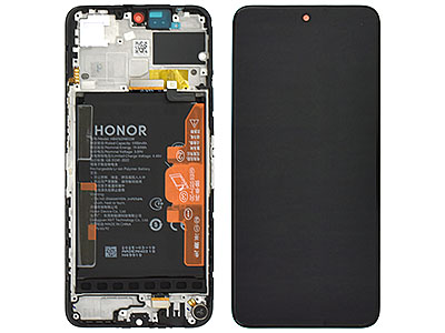 Honor 200 SMART Lcd + Touch Screen + Frame + Batteria Midnight Black