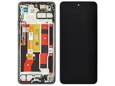 Oppo A5 PRO 4G Lcd + Touch Screen + Frame + Tasti Laterali Feather Blue
