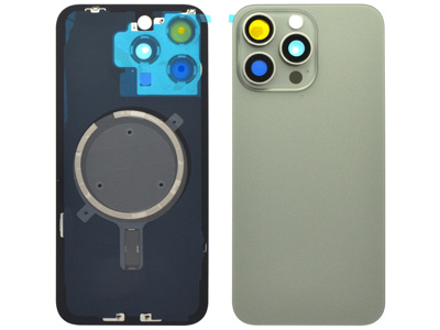 Apple iPhone 15 pro max Cover Batteria Magnetica + Vetrino Camera Natural Titanium