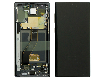 Samsung Galaxy Note 10 Service Pack LCD + Touchscreen + Frame + Altoparlante + Vibrazione + Tasti Laterali Nero GH82 - 20818A