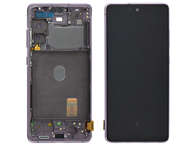 [SGS20FEDSOCL] Samsung Galaxy S20 FE 5G Service Pack LCD + Touchscreen + Frame + Tasti Laterali Cloud Lavender GH82 - 24215C