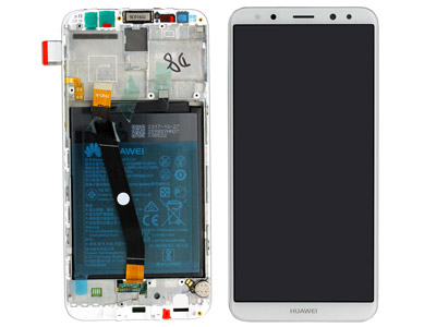 [HWM10LDSOW] Huawei Mate 10 Lite LCD + Touchscreen + Frame Bianco + Batteria
