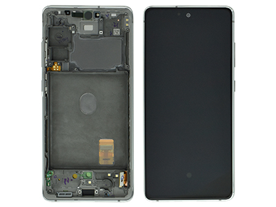 [SGS20FE5DSOW] Samsung Galaxy S20 FE 5G Service Pack LCD + Touchscreen + Frame + Tasti Laterali Cloud White GH82 - 24215B