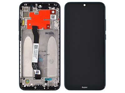[XRN8TDSCN] Xiaomi Redmi Note 8T Service Pack LCD + Touch Screen + Frame + Tasti Laterali Nero