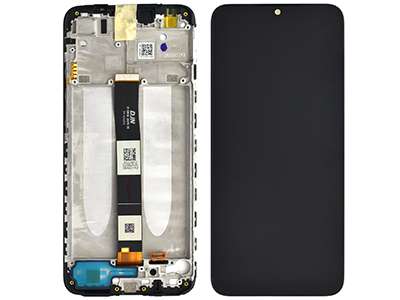 [XR9A00DSPON] Xiaomi Redmi 9A Service Pack LCD + Touchscreen + Frame + Switch Tasti Laterali Black