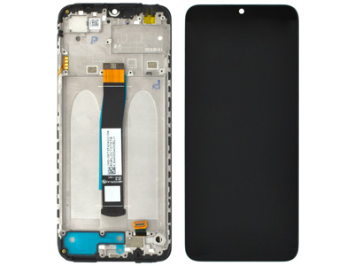 [XR0010CDSOG] Xiaomi Redmi 10C Lcd + Touchscreen + Frame + Switch Tasti Laterali Black
