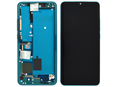 [XAMN10DSOAG] Xiaomi MI Note 10 LCD + Touchscreen + Frame + Tasti Laterali Aurora Green
