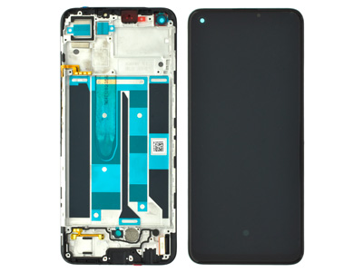 [RL0008DSON] Realme 8 4G LCD + Touchscreen + Frame + Switch Tasti Laterali Black
