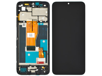 [RLC300DSNO] Realme C30 LCD + Touchscreen + Frame + Switch Tasti Laterali Black