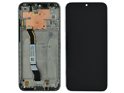 [XMRN08DSBC] Xiaomi Redmi Note 8 LCD + Touch screen + Frame + Tasti Laterali Bianco
