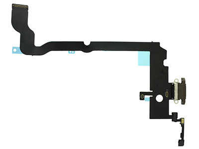 [IPXSMACROC] Apple iPhone XS Max Flat Cable + Connettore di Ricarica + Microfono Oro No Logo