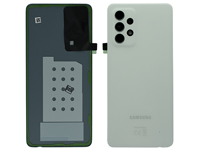 [SG0A52BCBO] Samsung Galaxy A52 Cover Batteria + Cover Camera completo + Adesivi Awesome White