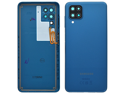 [SGA127BCBO] Samsung Galaxy A12 Cover Batteria + Vetrino Camera + Tasti Laterali + Lettore Impronta Blue