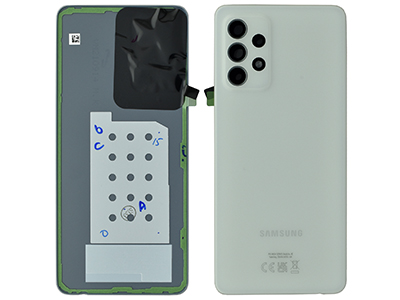 [SGA52SBCBO] Samsung Galaxy A52 S Cover Batteria + Cover Camera completo + Adesivi Awesome White