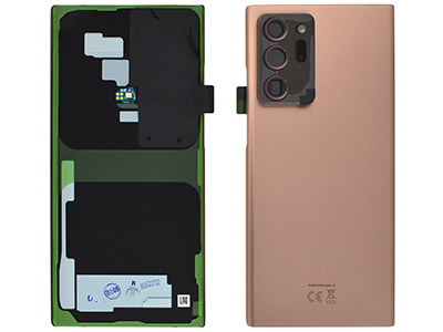 [SGN20UBCBO] Samsung Galaxy Note 20 Ultra Cover Batteria in vetro + Vetrino Camera + Adesivi + Microfono Mystic Bronze