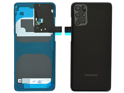 [SGS20PBCNO] Samsung Galaxy S20 Plus Cover Batteria in vetro + Vetrino Camera + Microfono Nero