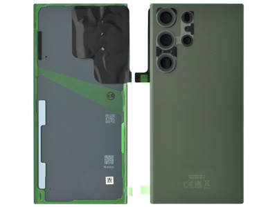 [SGS23UBCVO] Samsung Galaxy S23 Ultra Cover Batteria + Vetrino Camera + Adesivi Green