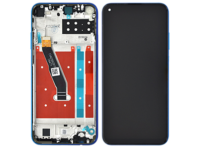 [HP40LEDSC] Huawei P40 Lite E LCD + Touch screen + Frame + Tasti Laterali Aurora Blue