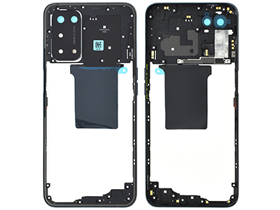 [OPA545BCNO] Oppo A54 5G Rear Cover + Tasti Volume + Vetrino Camera + Flash + Antenna NFC Fluid Black