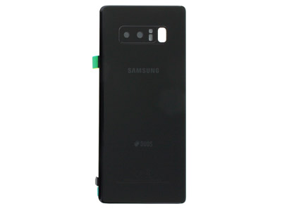 [SG00N8BCNO] Samsung Note 8 Cover Batteria in vetro + Vetrino Camera + Vetrino Flash