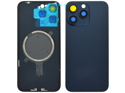[IP15PMBKVTB] Apple iPhone 15 Pro max Cover Batteria Magnetica + Vetrino Camera Blue Titanium