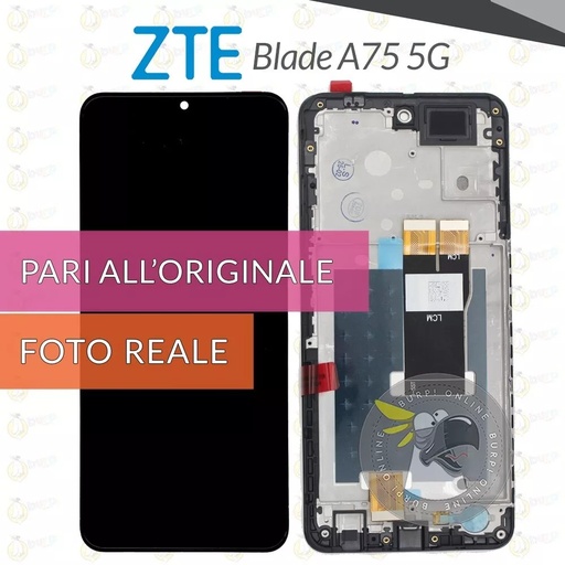 [ZTBA75DSNC] ZTE Blade A75 LCD + Touch Screen + Frame Black