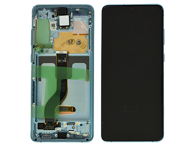 [SGS20PDSBO] Samsung GALAXY S20+ Lcd + Touchscreen + Frame + Altoparlante Cloud Blue