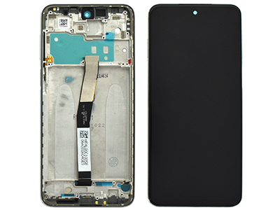 [XR0N9PDSWO] Xiaomi Redmi Note 9 Pro Lcd + Touchscreen + Frame + Tasto Volume Glacier White