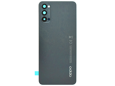 [OP0R45BCO] Oppo RENO 4 5G Cover Batteria + Vetrino Camera + Adesivi Space Black