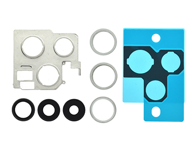 [IP013PCCC] Apple iPhone 13 Pro Cover Camera + Vetrino + Frame + Adesivo Silver Kit 3 Camere Completo