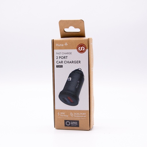 [7798397481603] Caricatore HUNE per Auto - 1xUSB-A + 1xUSB-C