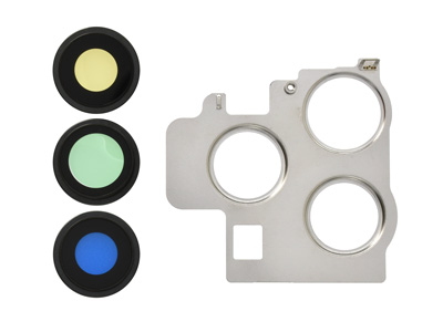 [IP15PMCCC] Apple iPhone 15 pro max Cover Camera + Vetrino + Frame + Adesivo Black Kit 3 Camere Completo