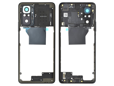 [XRN10PFRO] Xiaomi Redmi Note 10 Pro Frame + Tasti Volume + Vetrino Camera + Antenna NFC Onyx Gray