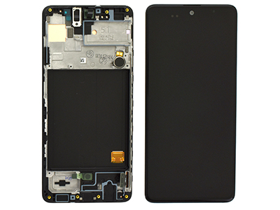 [SG0A51DSON] Samsung Galaxy A51 Service Pack LCD + Touchscreen + Frame + Vibrazione - Nero GH82 - 21669A