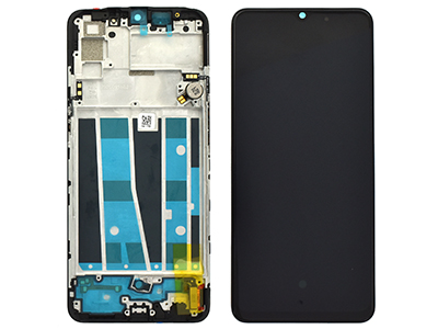 [OPA910DSON] Oppo A91 Service Pack LCD + Touchscreen + Frame + Vibrazione + Switch Tasti Lateral - Nero
