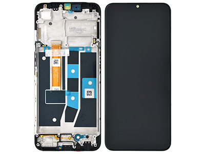 [OPA54SDSON] Oppo A54S Service Pack LCD + Touchscreen + Frame + Switch Tasti Laterali - Nero