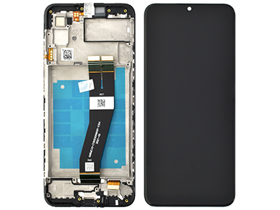[SGA030DSON] Samsung Galaxy A03 Service Pack LCD + Touchscreen + Frame + Switch Tasti Laterali - Nero GH81 - 21626A