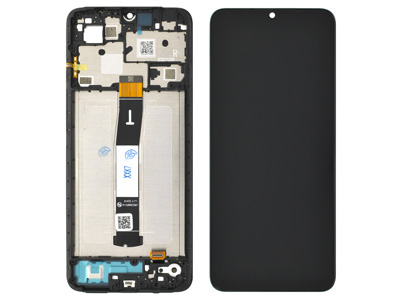 [XMR12CDSCN] Xiaomi Redmi 12C Service Pack LCD + Touch Screen + Frame + Switch Tasti Laterali - Nero