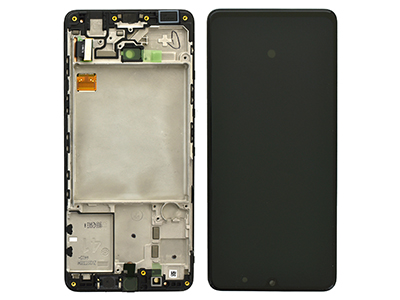 [SG0A41DSON] Samsung Galaxy A41 Service Pack LCD + Touchscreen + Frame + Altoparlante Nero GH82 - 23019A