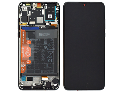 [HWP30LDSON] Huawei P30 Lite Service Pack LCD + Touch + Frame + Batteria + Tasti Laterali Nero 24MP - 02352PJM