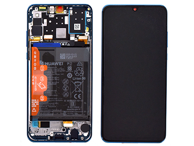 [HWP30LDSBO] Huawei P30 Lite Service Pack LCD + Touch + Frame + Batteria + Tasti Laterali Blu 24MP - 02352PJP