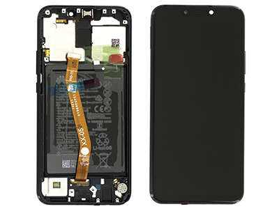 [HWM20LDSON] Huawei Mate 20 Lite Service Pack LCD + Touch screen + Frame + Tasti Laterali Nero - 02352GTW