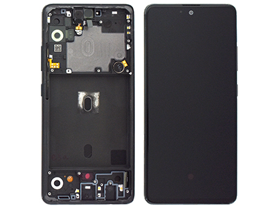 [SGA515DSO] Samsung Galaxy A51 5G Service Pack LCD + Touchscreen + Frame + Vibrazione Nero GH82 - 23100A
