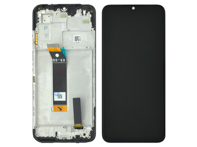 [XMR105DSO] Xiaomi Redmi 10 5G Service Pack LCD + Touch Screen + Frame + Swich Tasti Laterali - Nero RMN105G - ECN (Renew)